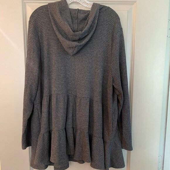 Gray Waffle Hoodie - Picture 3 of 3